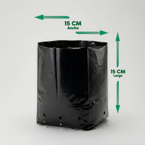 Bolsa para Planta Negra 15x15 cm | Saco 11.500 Unidades