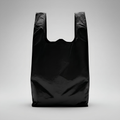 Bolsa Tipo Camiseta Negra 60x70 cm HDPE 15 Micras | Paquete 100 Unidades