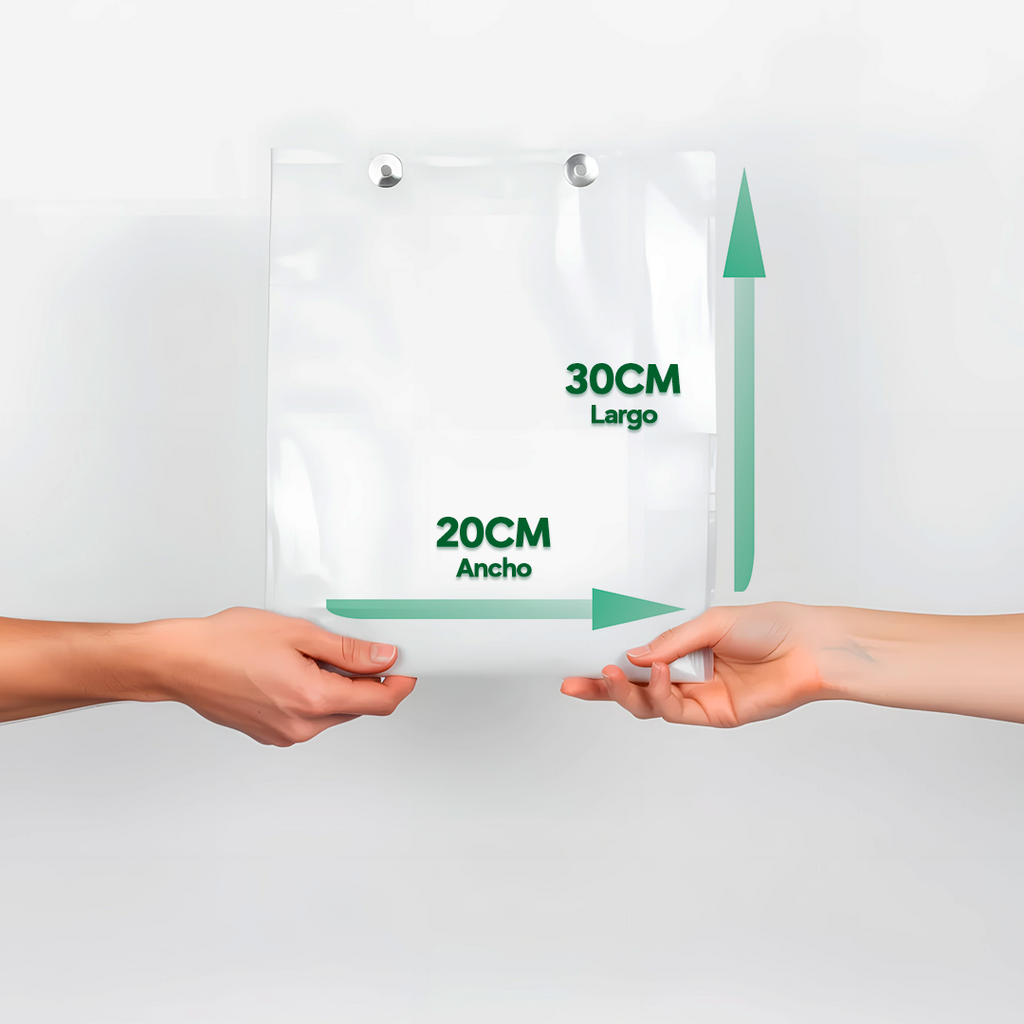 Bolsa Tipo Taco Transparente 20x30 cm HDPE Virgen 9 Micras | Paquete 100 Unidades