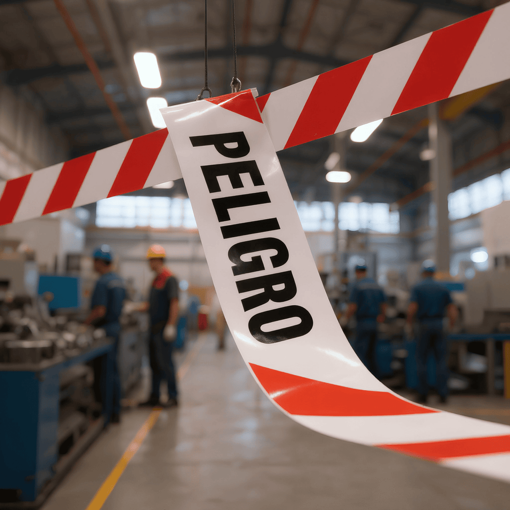 Cinta de Peligro Roja y Blanca 350 m | Rollo de Señalización