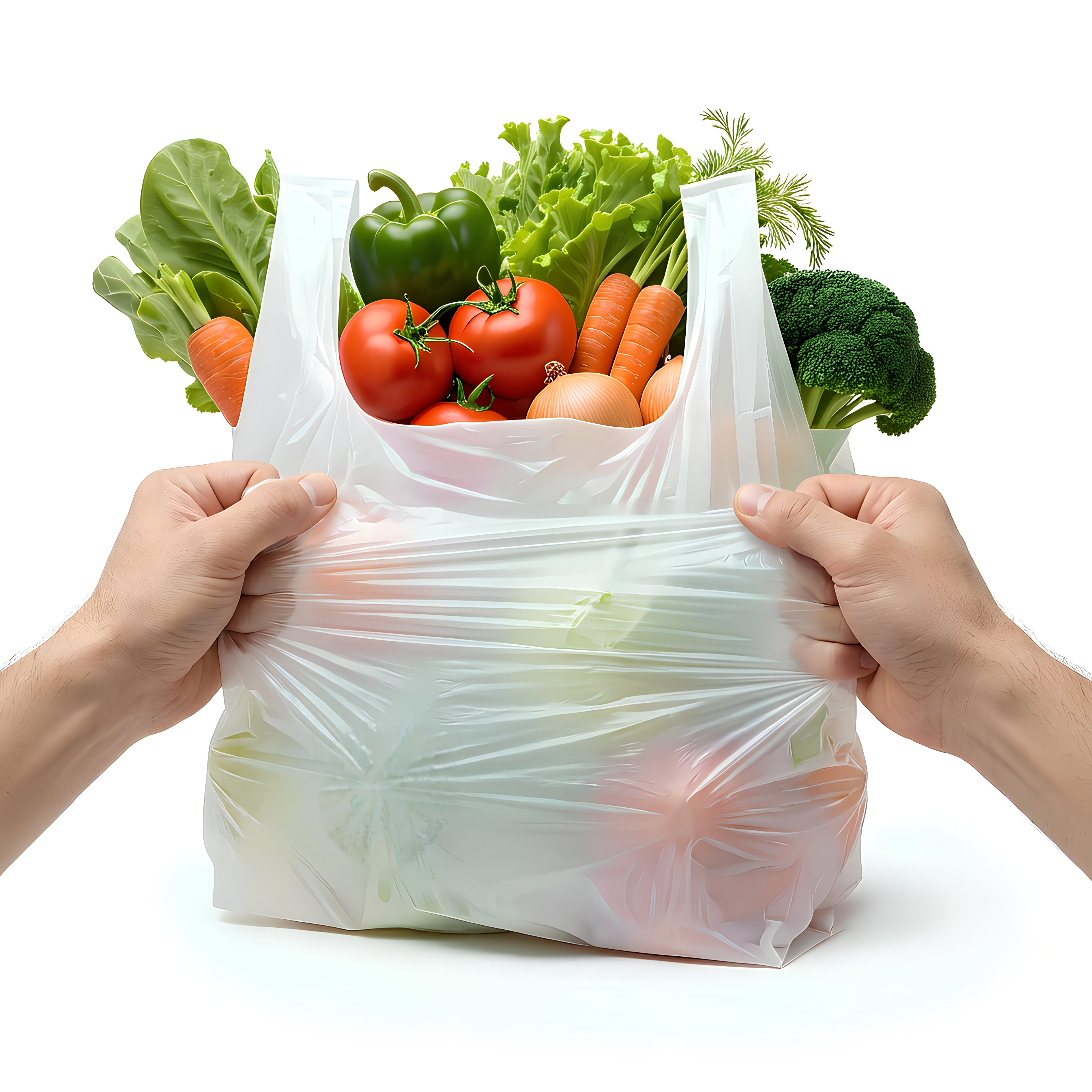 Bolsa Tipo Camiseta Blanca 60x70 cm HDPE 15 Micras | Saco 10.000 Unidades