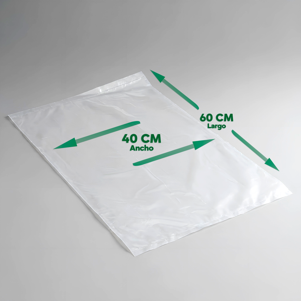 Bolsa Plástica Prepicada en Rollo 40x60 cm HDPE 30 Micras | Rollo 10 kg