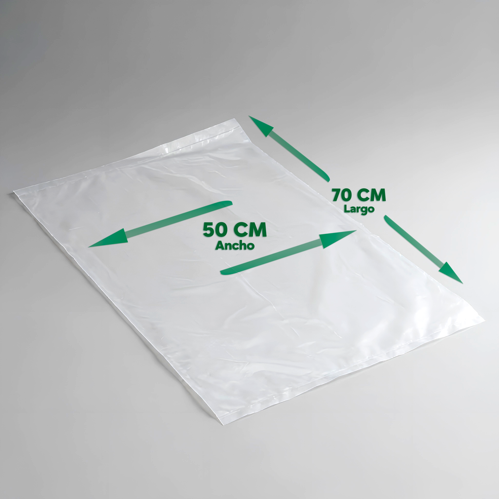 Bolsa Plástica Prepicada en Rollo 50x70 cm HDPE 30 Micras | Rollo 11 kg
