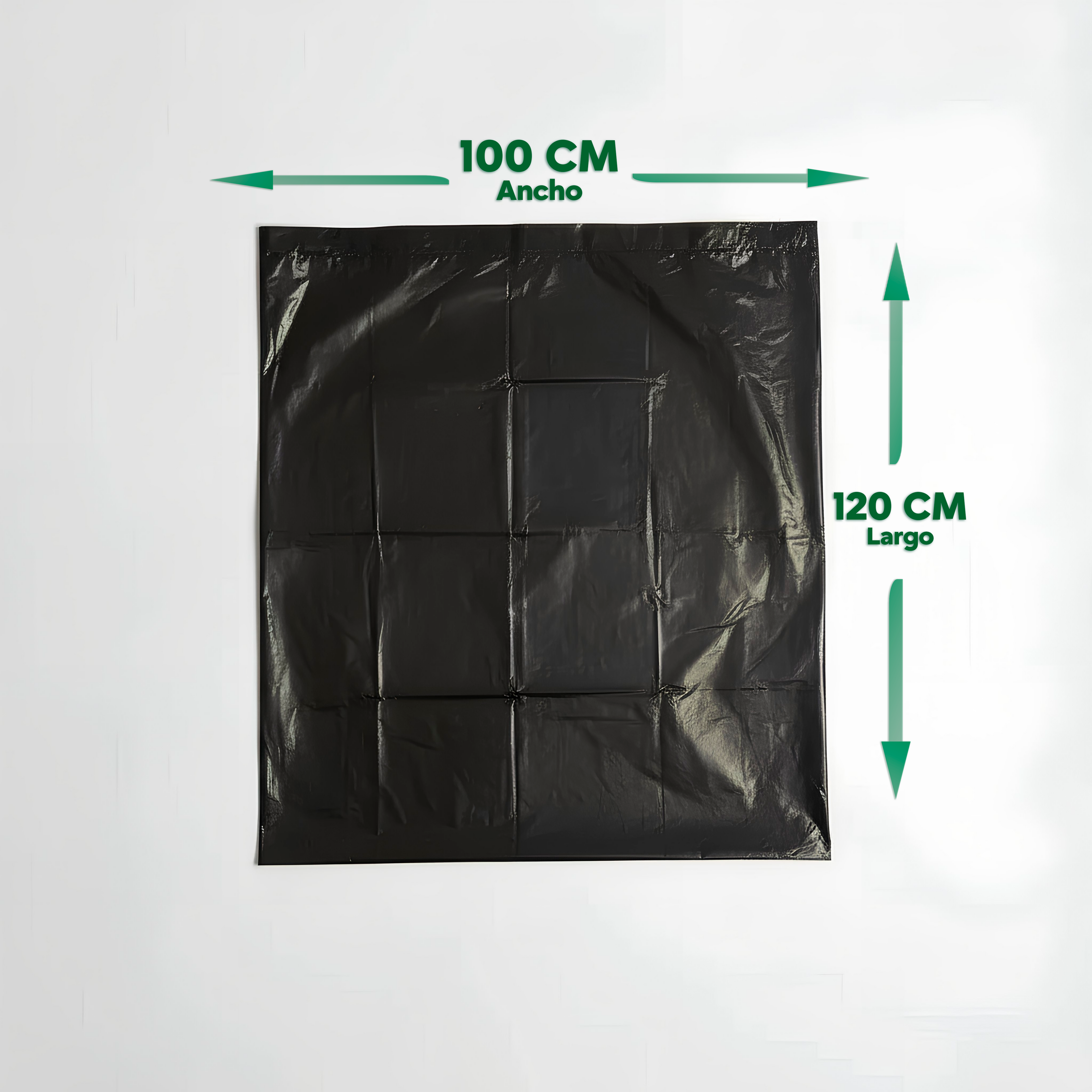 Bolsa de Aseo Industrial Negra 100x120cm - Saco de 200 unidades