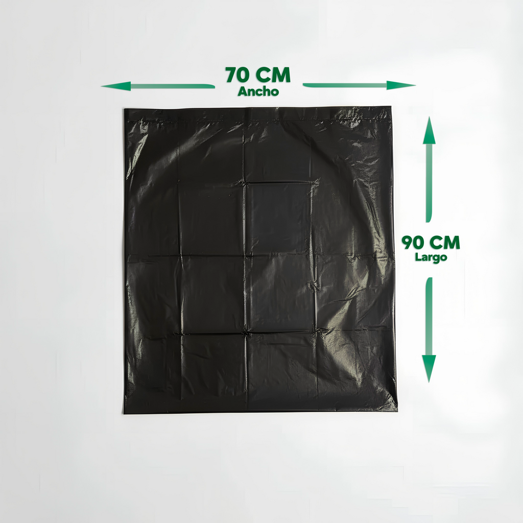 Bolsa de Aseo Industrial Negra 70x90 cm – Saco de 600 unidades