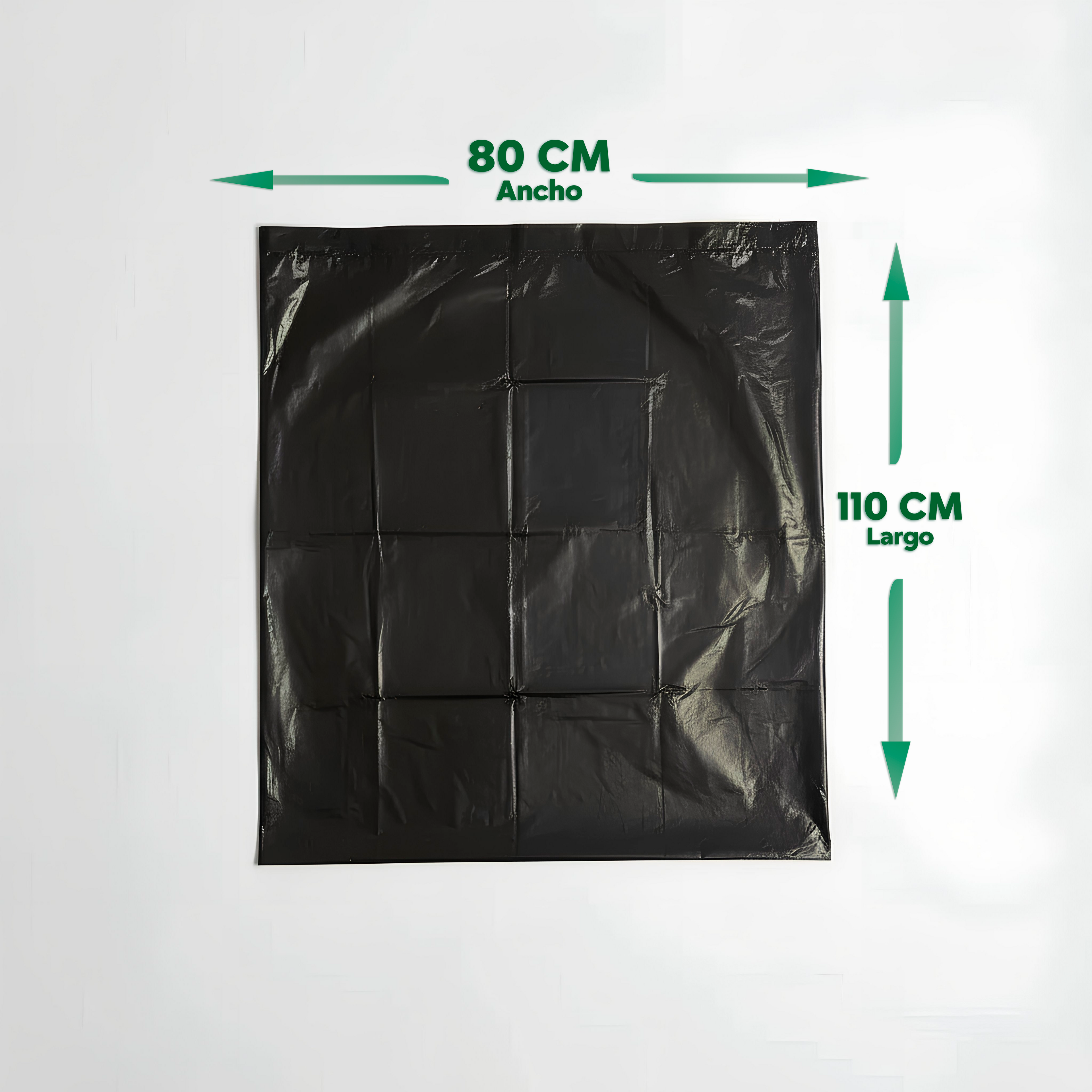 Bolsa de Aseo Industrial Negra 80x110 cm – Saco de 500 unidades