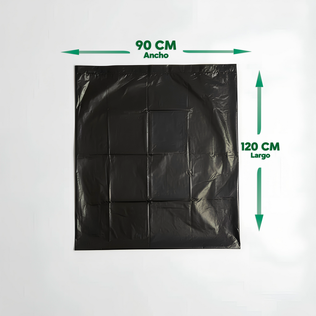 Bolsa de Aseo Industrial Negra 90x120cm - Saco de 250 unidades