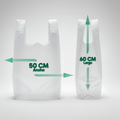 Bolsa Tipo Camiseta Blanca 50x60 cm HDPE 13 Micras | Saco 3.000 Unidades