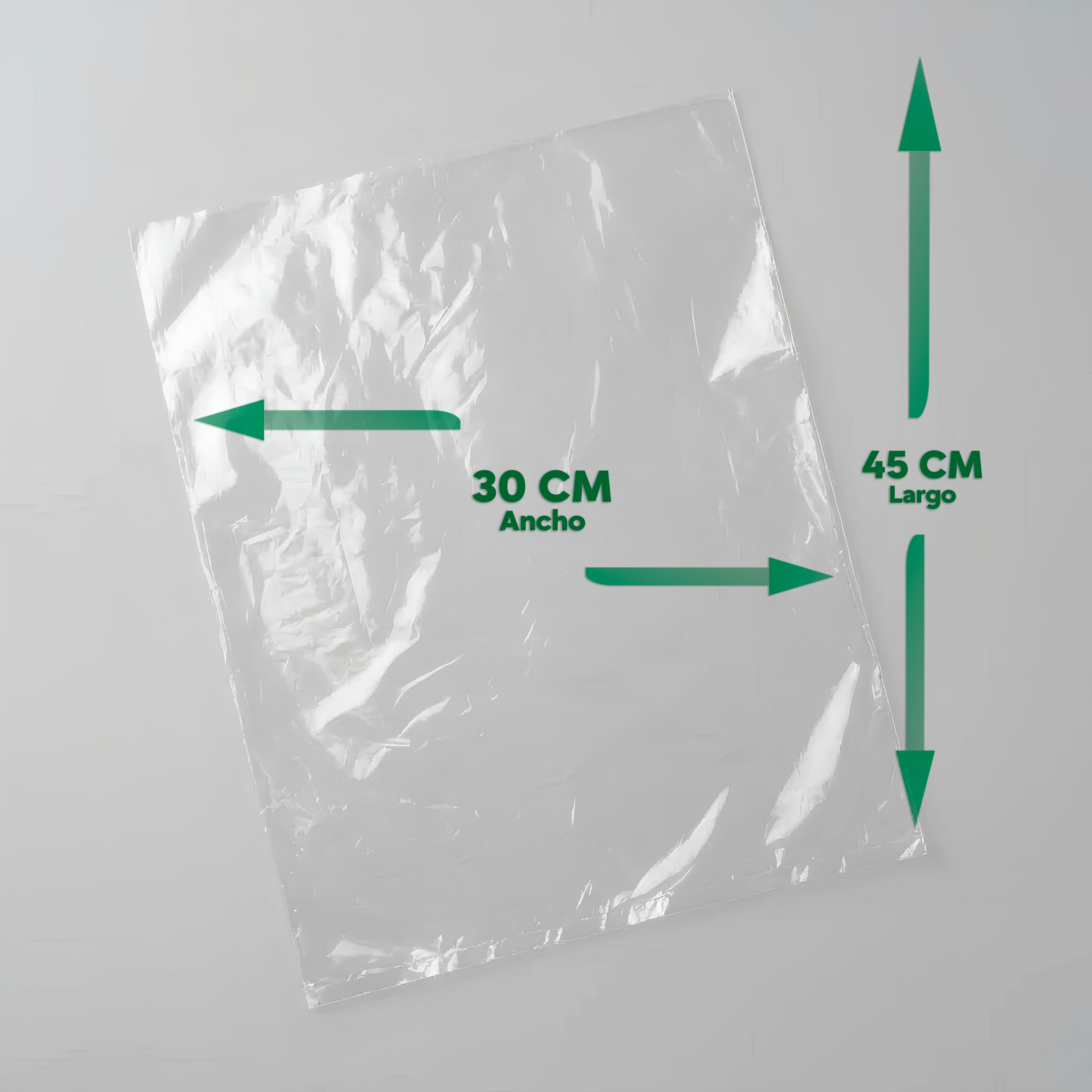 Bolsa PEBD Transparente 30x45 cm | Saco 3.800 Unidades