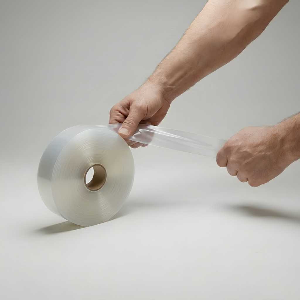 Cinta de Amarre para Parra o Viña Transparente 420 m | Flexible y Resistente