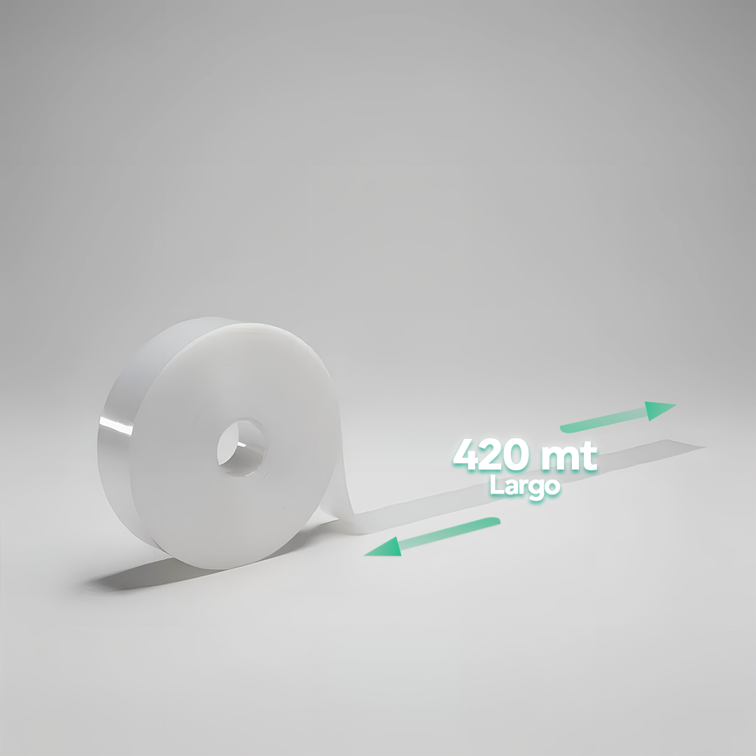 Cinta de Amarre para Parra o Viña Transparente 420 m | Flexible y Resistente